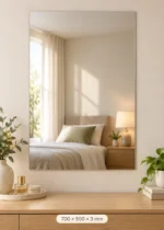 Pennyware MR1-200-00011 Polished Square Mirror 700 x 500 x 3 mm - Image 3