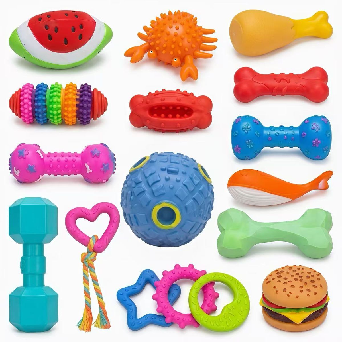 15PCS Dog Toys Set Interactive, Chew, Squeaky,Plush Toys Kit for Small Dog 15PCS Dog Toys Set Interactive, Chew, Squeaky,Plush Toys Kit for Small Dog