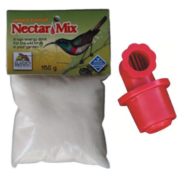Elaine's Birding Nectar Mix & Feeding Nozzle for Garden Birds - Orange