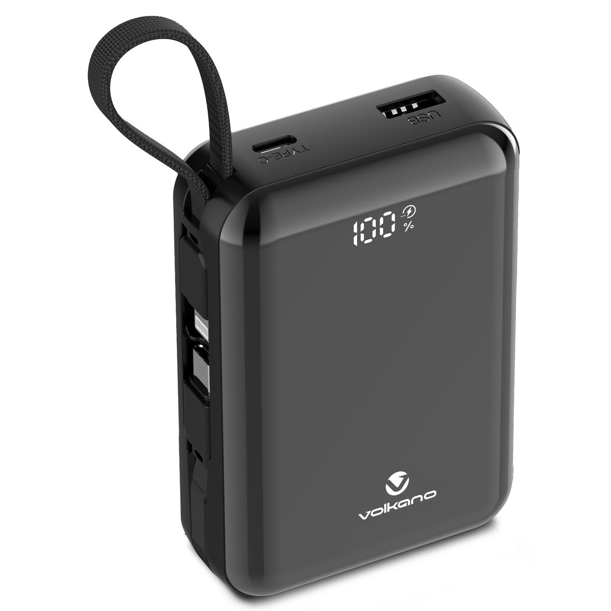 Volkano Solace Series 20 000mAh Power Bank Built-in USB-C & Lightning Cable Volkano Solace Series 20 000mAh Power Bank Built-in USB-C & Lightning Cable