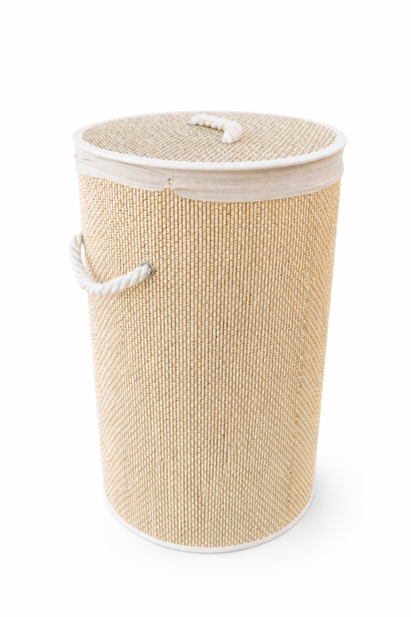 Natural Woven Laundry Basket and Hamper with Lid