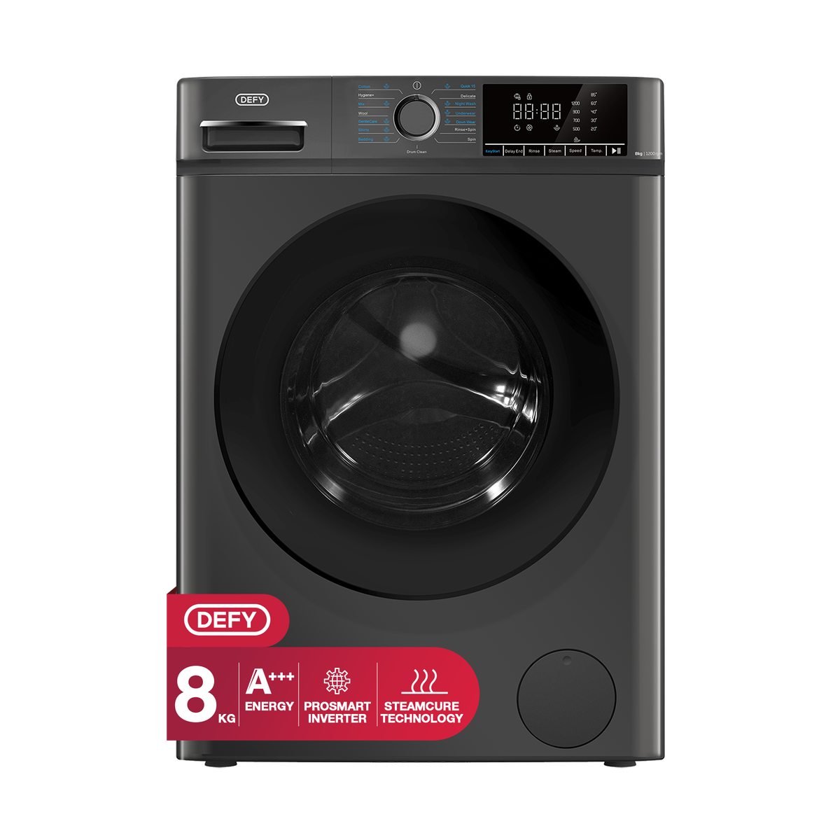 Defy 8kg DAW408 Front Loader Washing Machine Manhattan Grey Defy 8kg DAW408 Front Loader Washing Machine Manhattan Grey