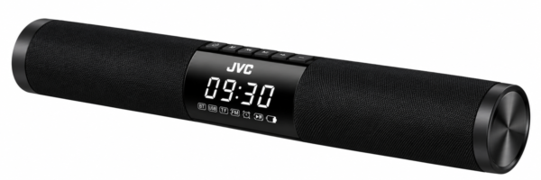 JVC TH-N123B 2.0 Portable Rechargeable Bluetooth Soundbar with Alarm Clock