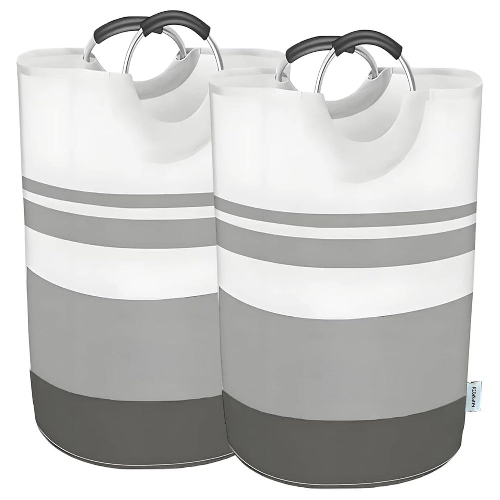 2 Pack 82L Large Collapsible Laundry Baskets Bin with Soft Aluminum Handle 2 Pack 82L Large Collapsible Laundry Baskets Bin with Soft Aluminum Handle