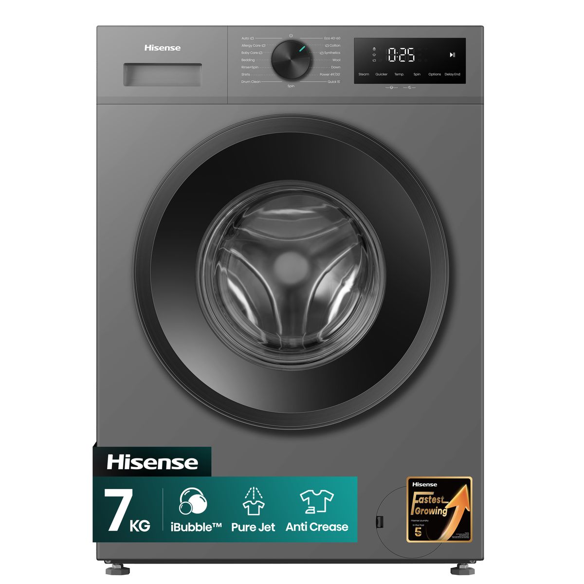 Hisense 7Kg Front Loader Washing Machine With Automix Dispenser & Pure Jet Hisense 7Kg Front Loader Washing Machine With Automix Dispenser & Pure Jet