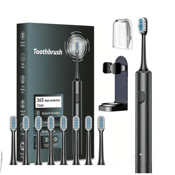 Rechargeable Electric Toothbrush 8 Brush Heads Gift with Toothbrush holder