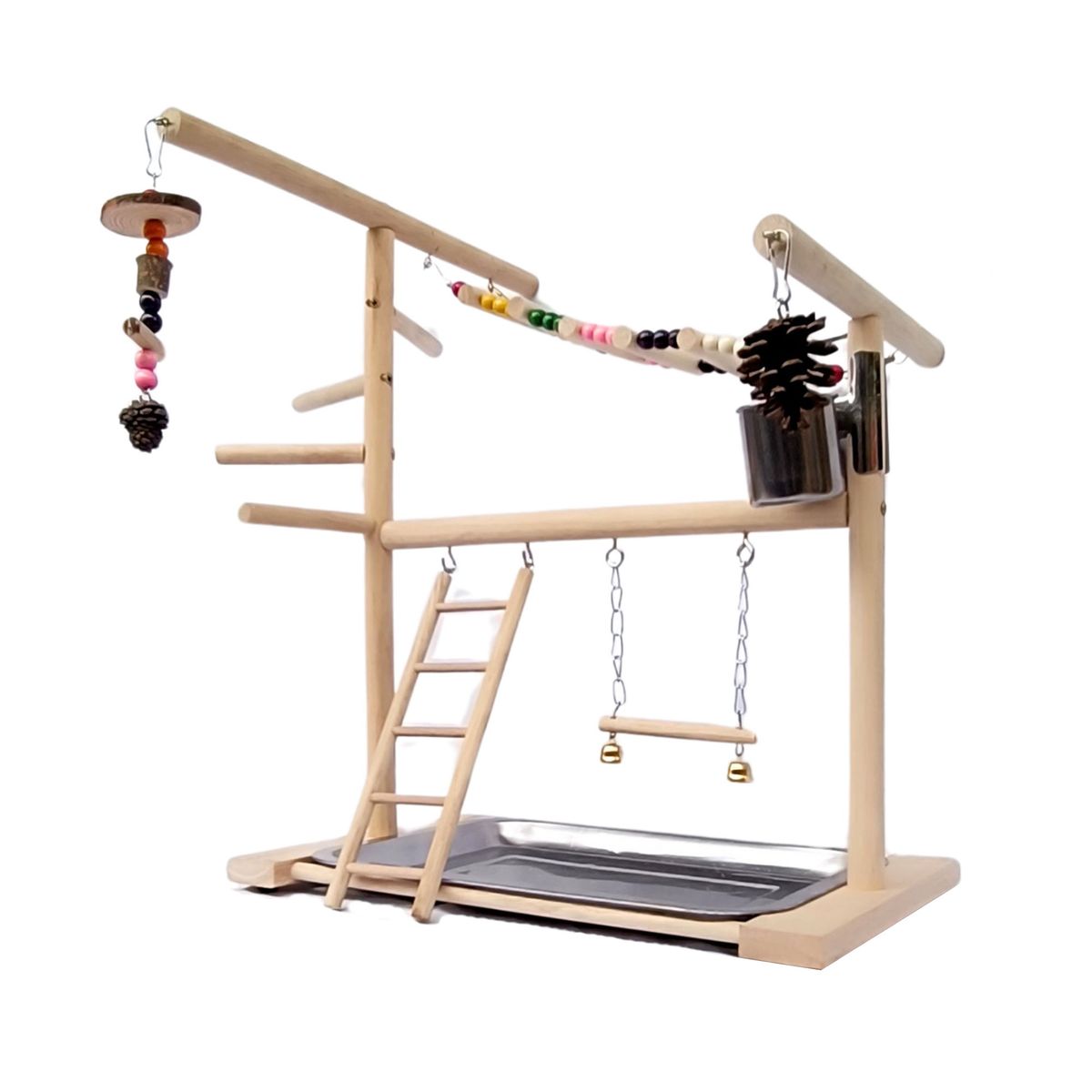 Parrot Playground Bird Play Stand Play Gym Swings, Ladder and Tray Parrot Playground Bird Play Stand Play Gym Swings, Ladder and Tray
