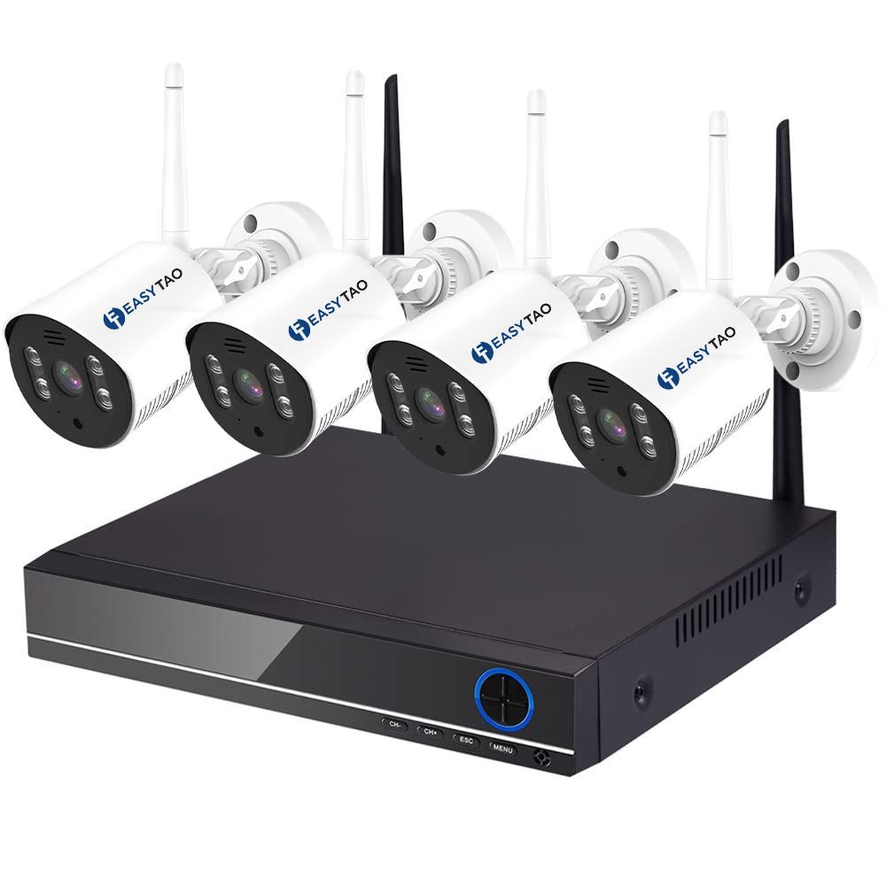 Security Camera System Kit, 8CH 2MP WiFi NVR + 4 2MP Surveillance Cameras Security Camera System Kit, 8CH 2MP WiFi NVR + 4 2MP Surveillance Cameras