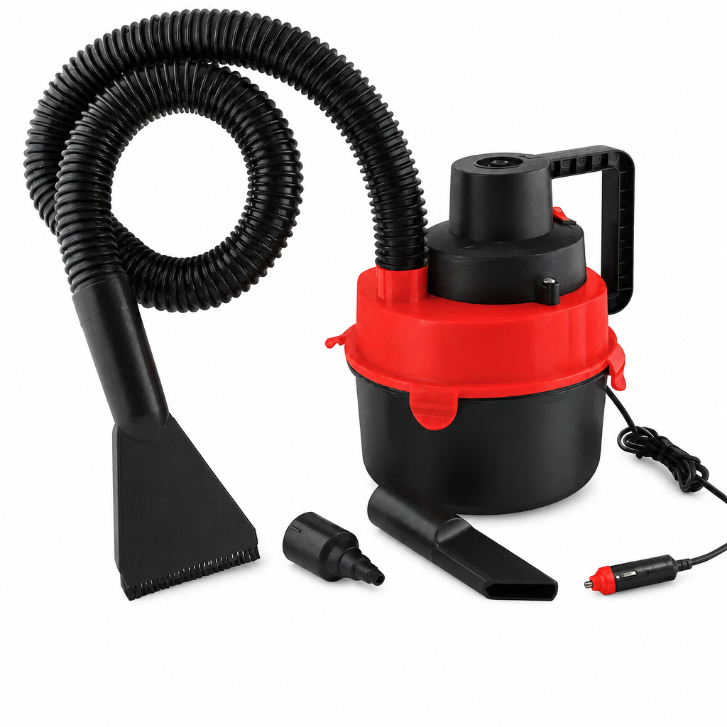 120W Canister Vacuum 12V With Flexible Hose Blower And Inflating Adapter 120W Canister Vacuum 12V With Flexible Hose Blower And Inflating Adapter