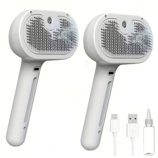 2PC Pet Steam Brush,140 Curved Steel Pin Comb,for Dog and Cat