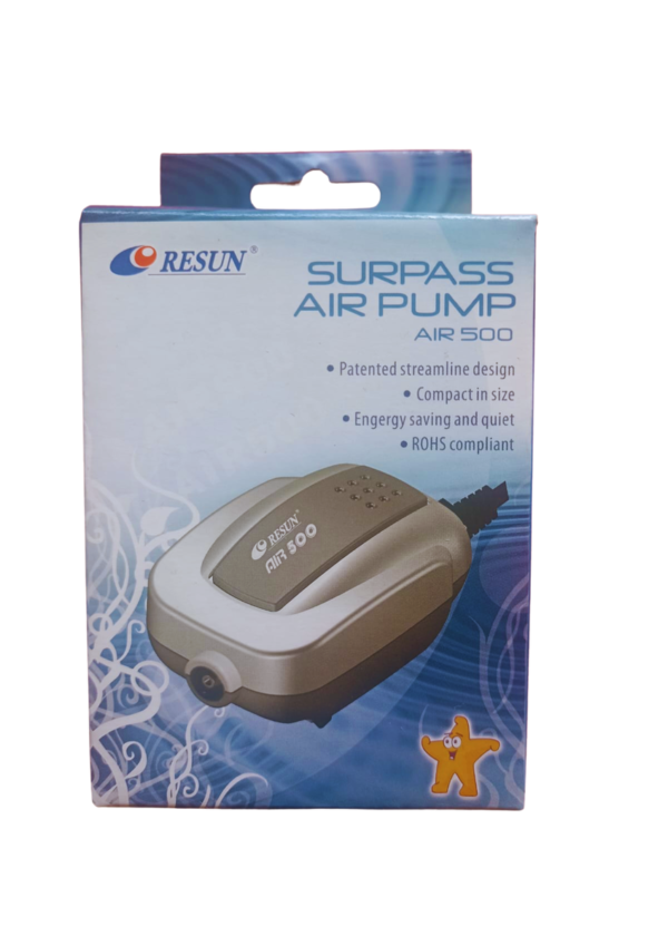 Resun Surpass Air 500 Aquarium Air Pump - Quiet Fish Tank Oxygen Pump