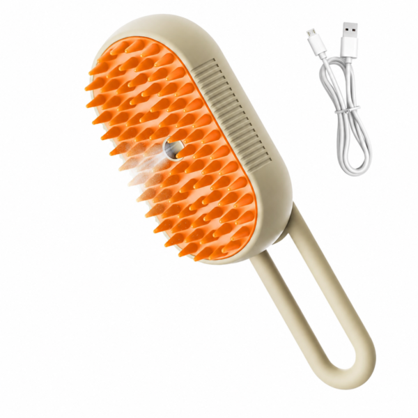 3-in-1 Rechargeable Pet Steam Brush for Cats & Dogs -Grooming Comb Massager