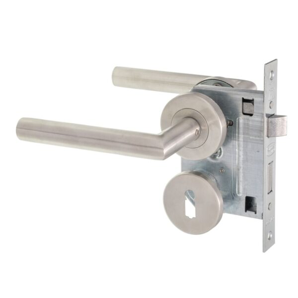 FORT KNOX LUXE 3 Lever Door Lockset Tang Stainless Steel Rose