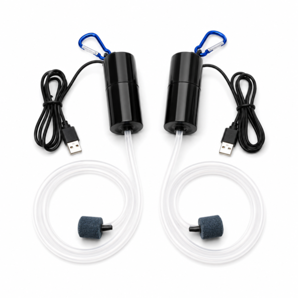 OUYLAF USB Aquarium Air Pump For Fish Tank Aeration 2 Pack