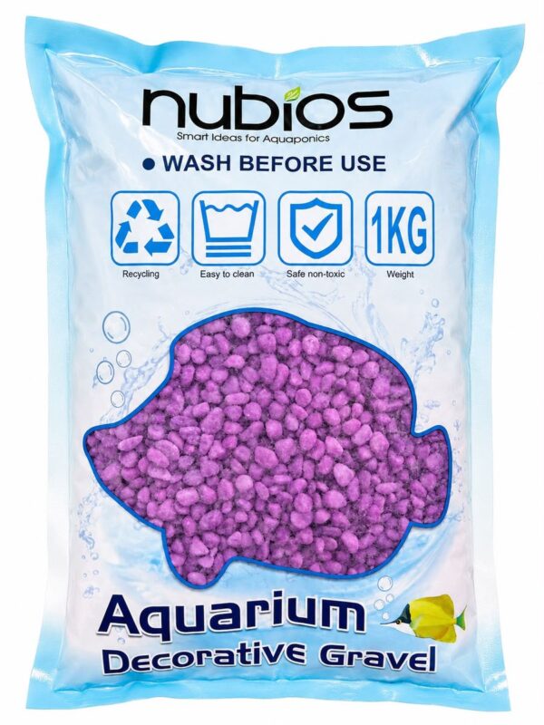 Nubios - Decorative Aquarium Gravel 1kg - Purple