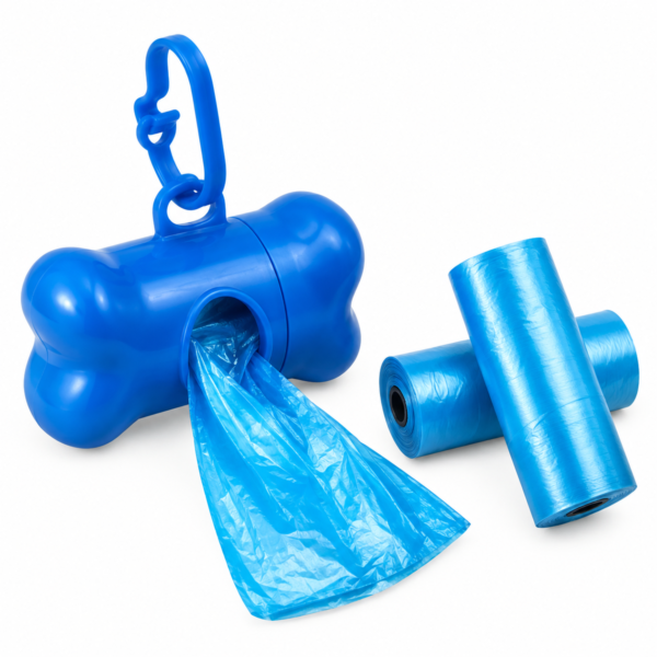 Dog Waste Bag Dispenser with Clip and 2 Refill Rolls