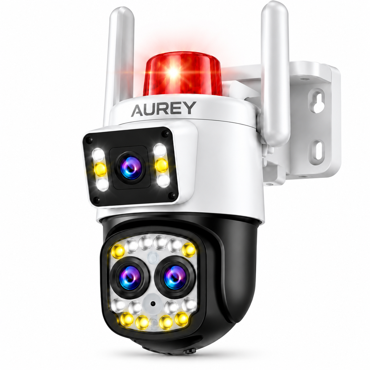 Triple Lens WiFi Security Camera, 8MP Outdoor PTZ Surveillance Camera AUREY Triple Lens WiFi Security Camera, 8MP Outdoor PTZ Surveillance Camera AUREY