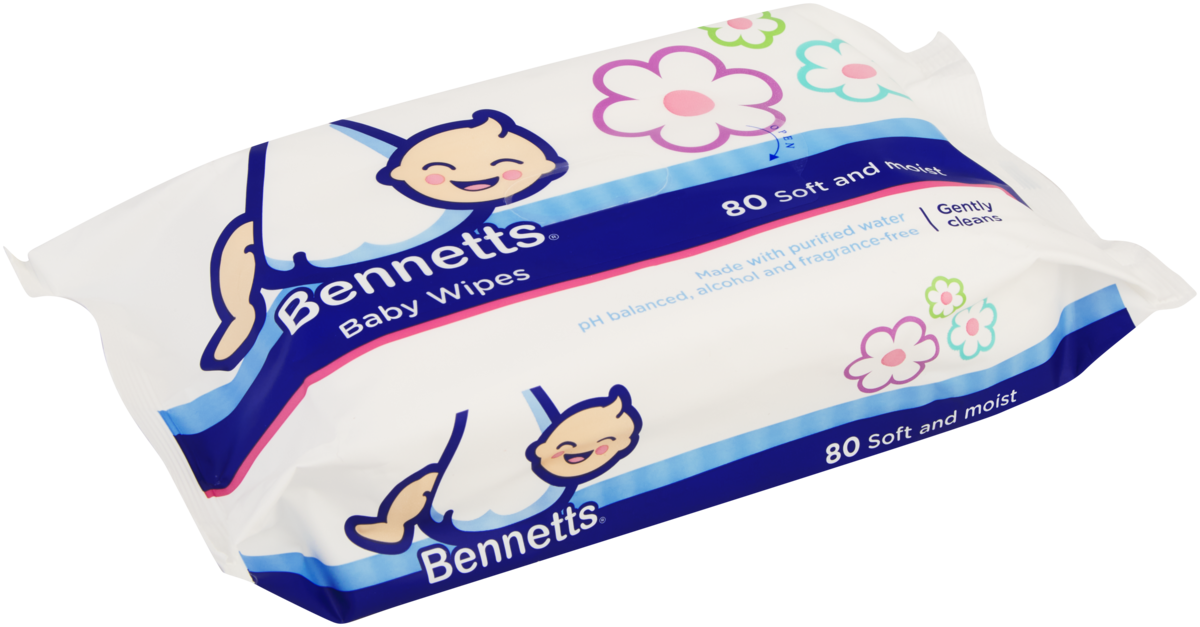 Bennetts Baby Wipes 80's Bennetts Baby Wipes 80's