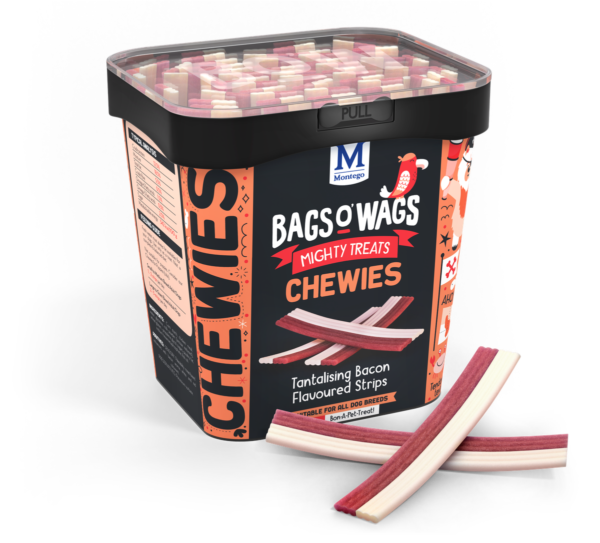 Montego Bags O' Wags - Chewies Bacon Strips Dog Treats 500 g