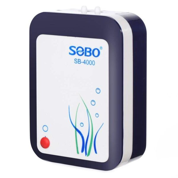 SOBO Rechargeable Mini Air Pump - AC/DC, Silent Double Outlet, 2.8W, 2×3 L