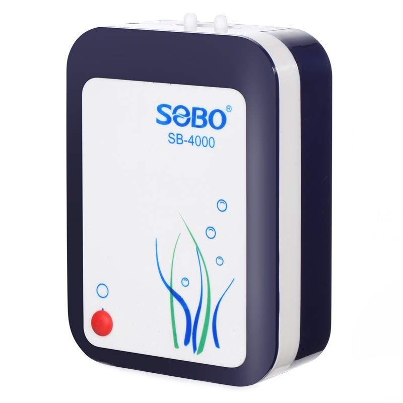 SOBO Rechargeable Mini Air Pump - AC/DC, Silent Double Outlet, 2.8W, 2×3 L SOBO Rechargeable Mini Air Pump - AC/DC, Silent Double Outlet, 2.8W, 2×3 L