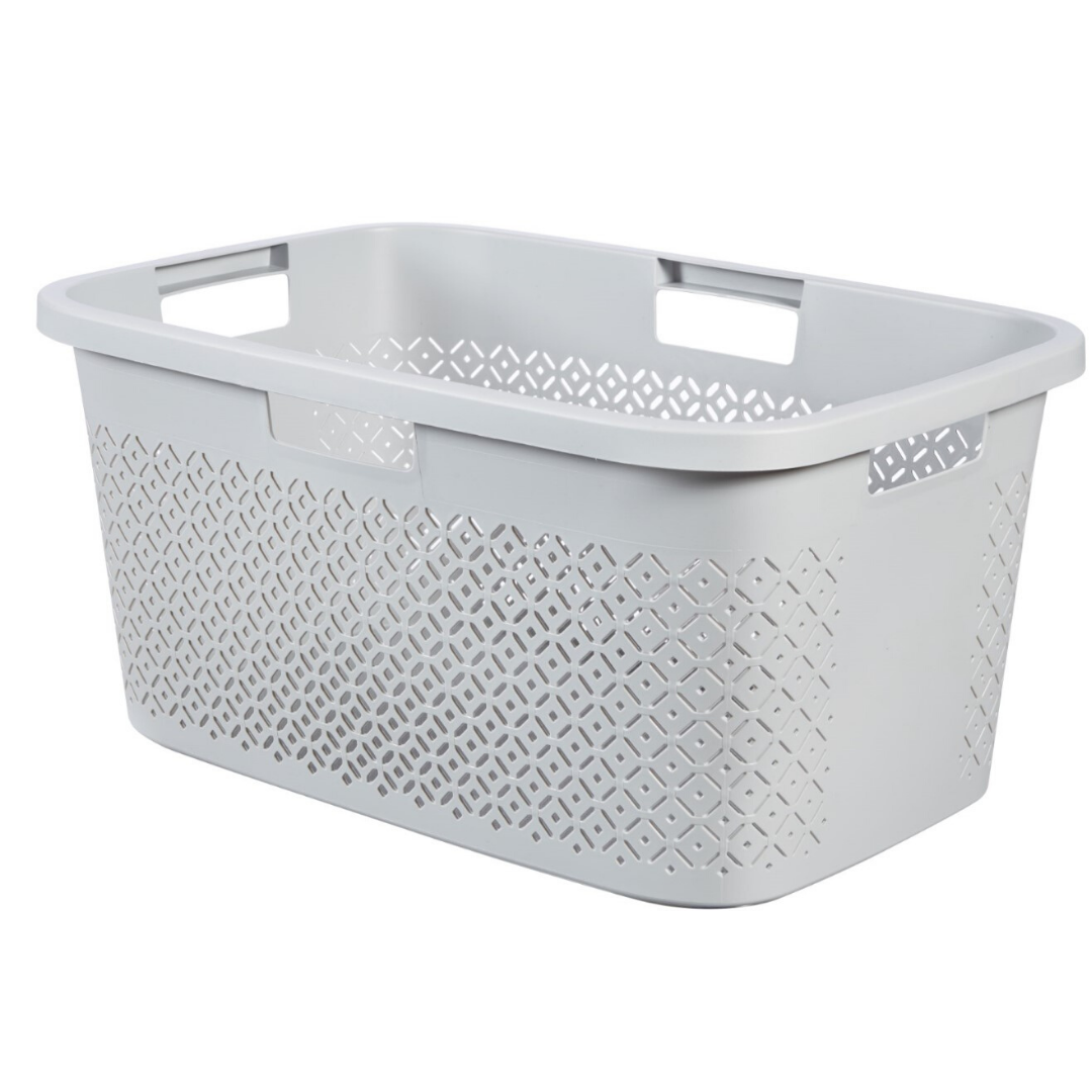 Curver By Keter Terrazzo Laundry Basket - White Curver By Keter Terrazzo Laundry Basket - White