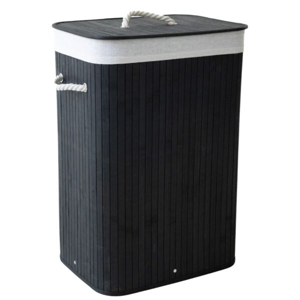 Creative Deco 75Lt Rectangular Bamboo Laundry Basket
