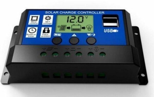 30A Solar Charge controller | LCD display with dual USB Ports | 12v/24v PWM