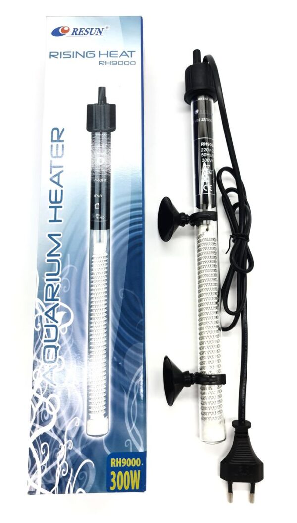 Resun Rising Heat Aquarium Heater 300W Submersible Glass for 300L Tanks