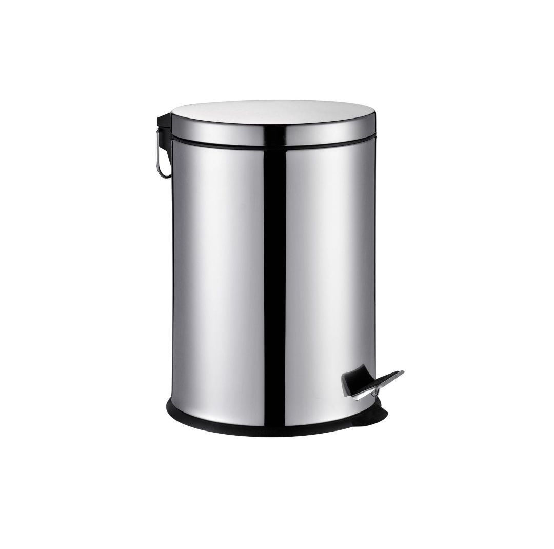 Householder Polished Stainless Steel Foot Pedal Waste Bin 3L Householder Polished Stainless Steel Foot Pedal Waste Bin 3L
