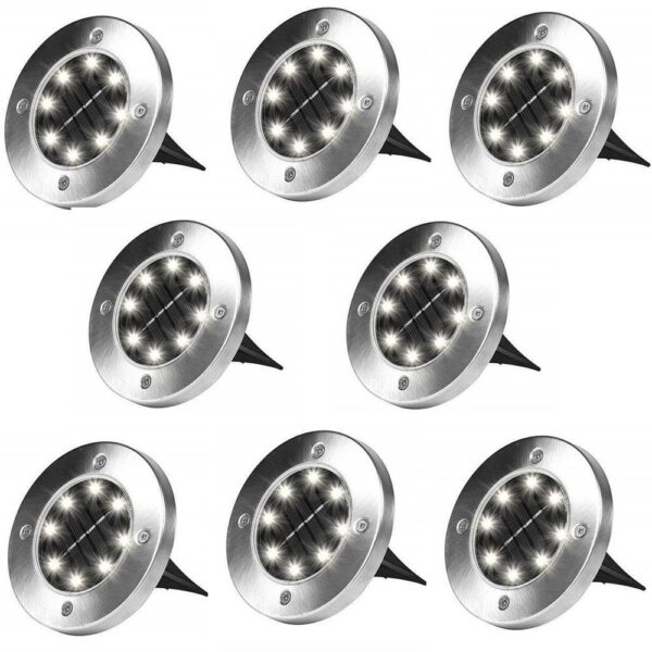 Solar Ground Light Waterproof - Pack Of 8 Ground Garden Light Spot Light