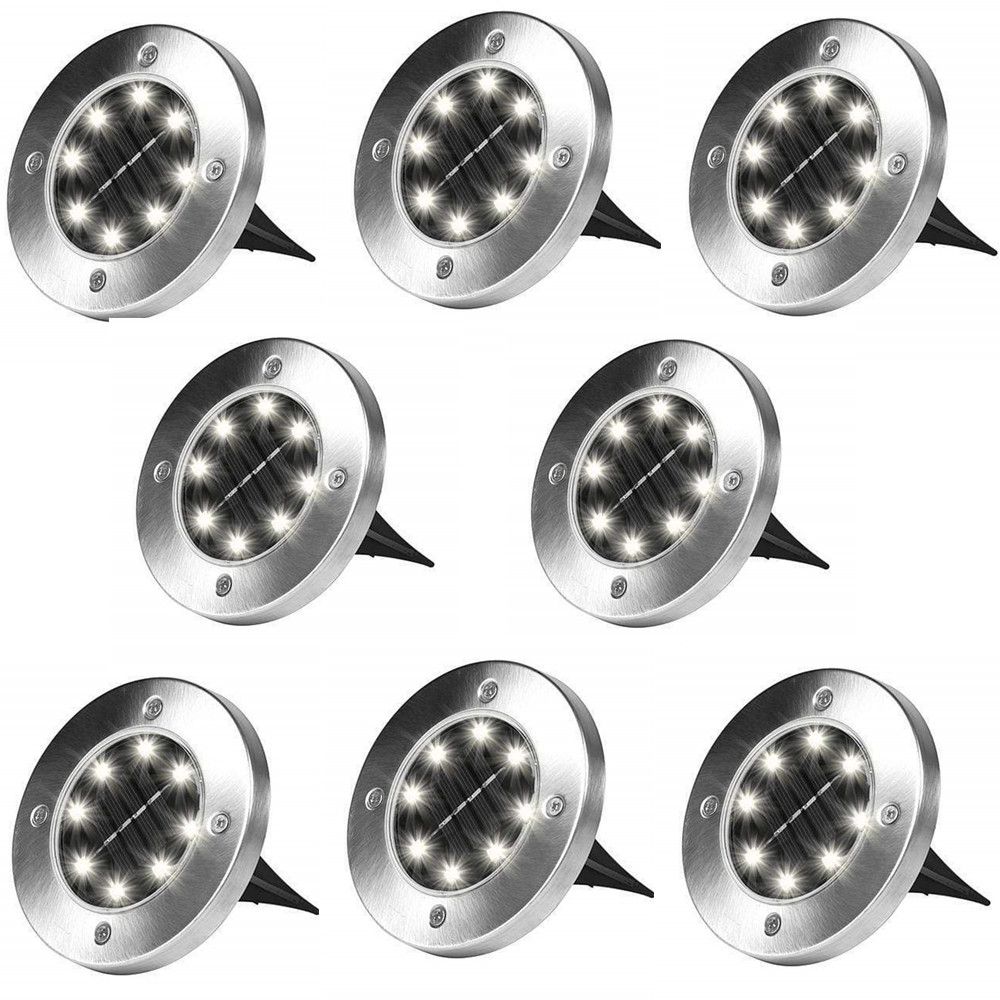 Solar Ground Light Waterproof - Pack Of 8 Ground Garden Light Spot Light Solar Ground Light Waterproof - Pack Of 8 Ground Garden Light Spot Light