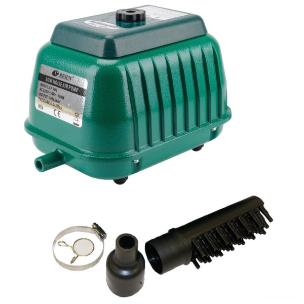 Resun LP-100 Air Pump (140 L/Min, 100Watt, 0.042 MPa) - Large Ponds, Quiet