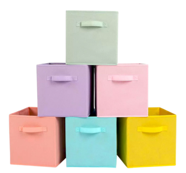 Creative Deco Set Of 6 Storage Boxes - Collapsible - Colour Coded