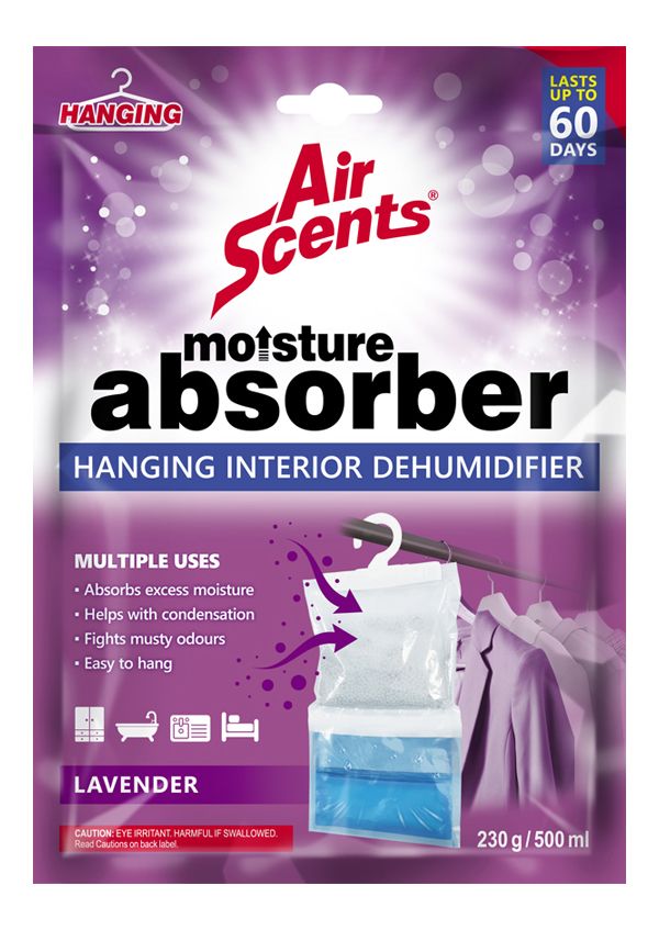 Shield - Airscents Moisture Absorber Hanging Interior Dehumidifier Lavender