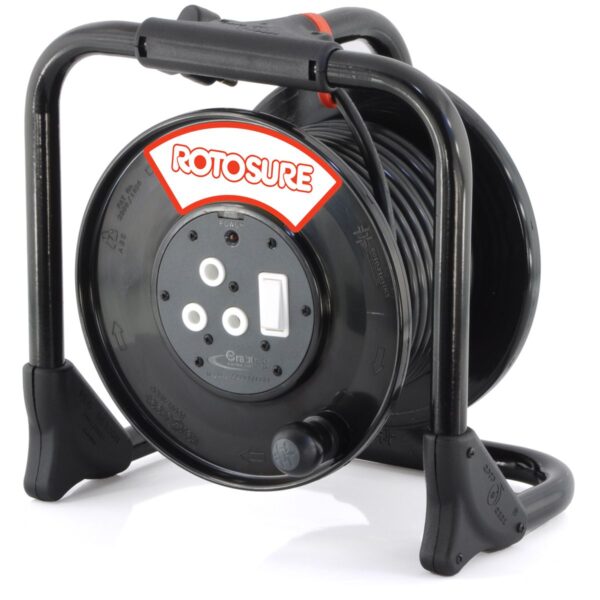 15m 10amp Single Plug Heavy Duty Extension Reel