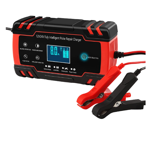 12V/24V 8A Intelligent Automatic Fast Battery Charger With 3-Stage Charging 12V/24V 8A Intelligent Automatic Fast Battery Charger With 3-Stage Charging