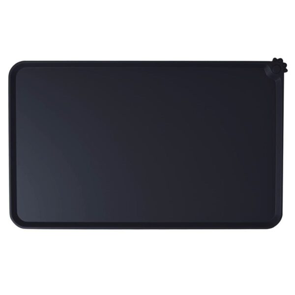 Silicone Waterproof Pet Feeding Mat Placemat - 55x38cm - Black