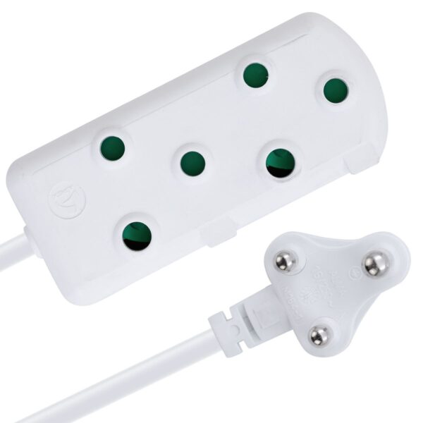 Switched Light Duty Side by Side 10A 3m Extension Cord 2 Way