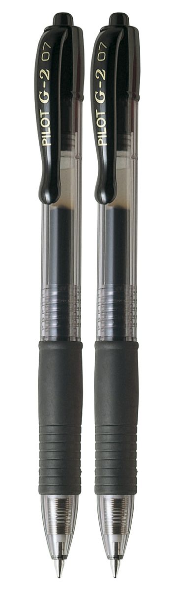 Pilot G-2 0.7 Gel Retractable Pen Pack of 2 - Black