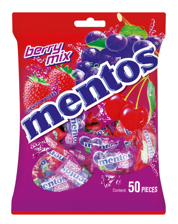 Mentos Mono Bag 50 pieces Berry Mix Mentos Mono Bag 50 pieces Berry Mix