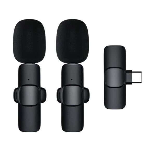 Dual Type C Wireless Lavalier Microphone For Interview & Live Show