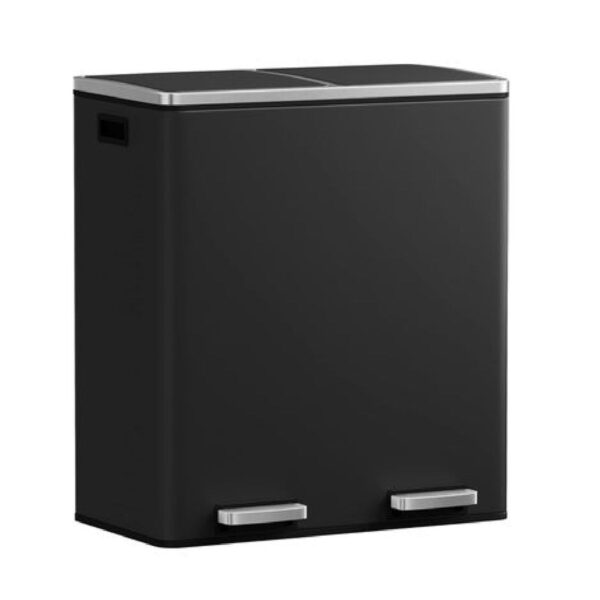 LASA Kitchen Bin Dual Compartments Hands-Free Pedal Soft Close