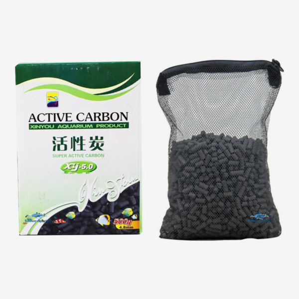 Aquarium Activated Charcoal Carbon Pellets Filtration Media - 500g, 4.8mm