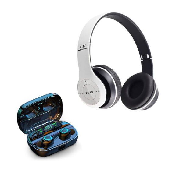 Wireless Headphones & Earbuds Combo