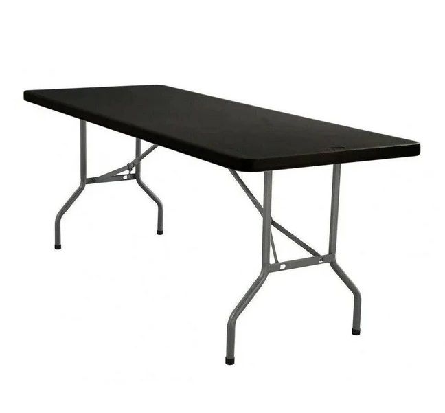 ZYS - 1.8M Folding Trestle Table 180X74X74 CM - Black ZYS - 1.8M Folding Trestle Table 180X74X74 CM - Black