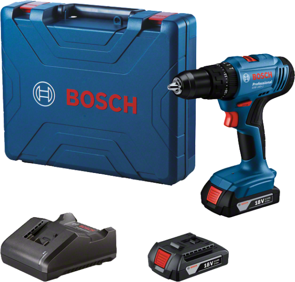 Bosch - Cordless Impact Drill/Driver (GSB183-LI) with 2 Batteries & Charger