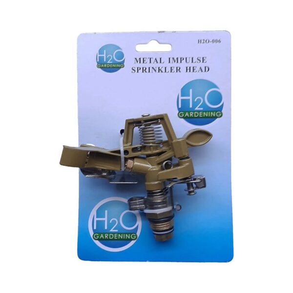 H20 Garden Sprinkler Impulse Heavy Duty Metal Head Adjustable