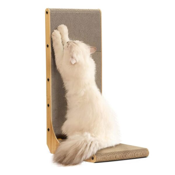 L Shape Cat Scratcher Cat Toys 60cm Protecting Furniture Cat Scratch Pad
