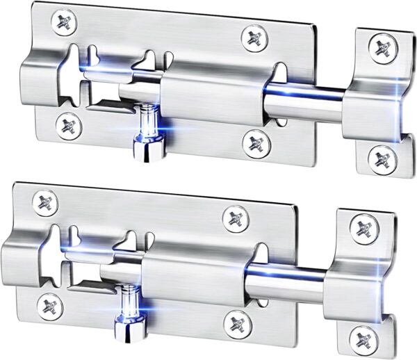 2 Piece Barrel Bolt Latch Slide Bolt Latch 4 in Slide Latch Lock Thickened Steel